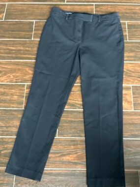 Talbots Women’s Black Straight Leg High-Waist Chino Pants